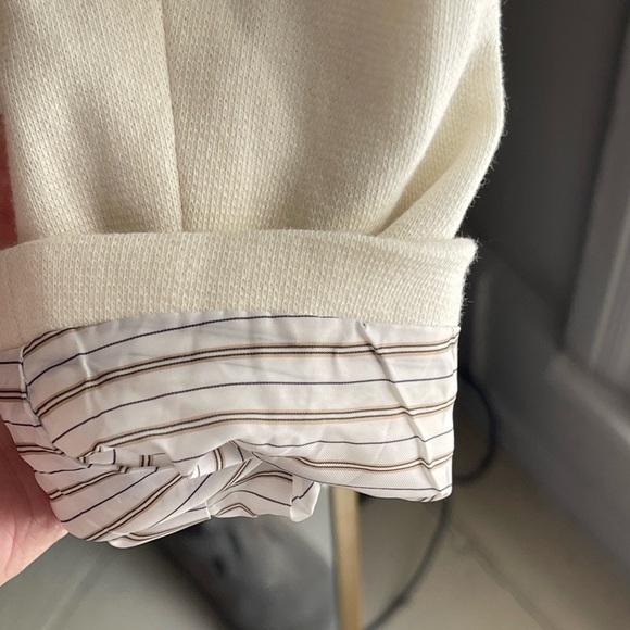 Anthropologie x bishop + young Fontaine Double-Breasted Knit Blazer in Ivory - Picture 15 of 15